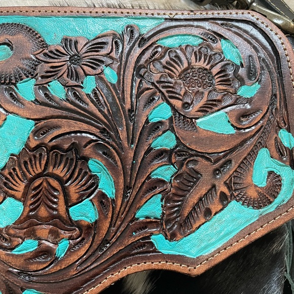 NWT Myra Bag - Turquoise/Aqua Cowhide Genuine Leather - Picture 2 of 9